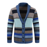 James | Cardigan da uomo a righe con bottoni