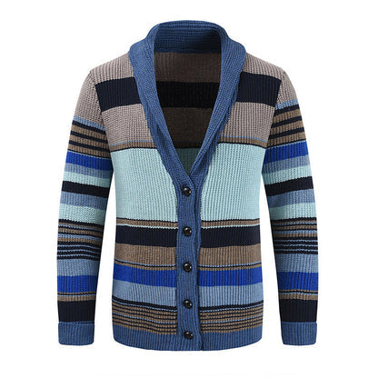 James | Cardigan da uomo a righe con bottoni