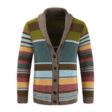 James | Cardigan da uomo a righe con bottoni