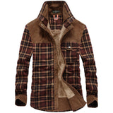 Giacca-camicia da uomo a quadri con tasche