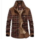 Giacca-camicia da uomo a quadri con tasche