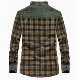 Giacca-camicia da uomo a quadri con tasche