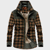 Giacca-camicia da uomo a quadri con tasche