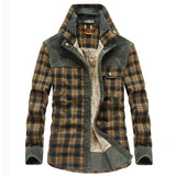 Giacca-camicia da uomo a quadri con tasche