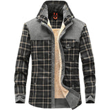 Giacca-camicia da uomo a quadri con tasche