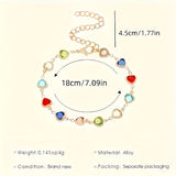 Bracciale unico a forma di cuore