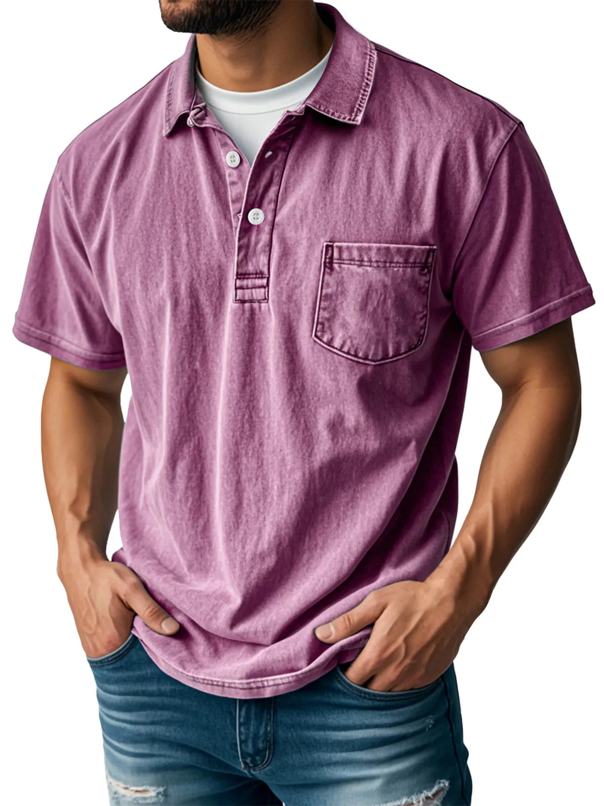 Sebastien™ - Polo-camicia casual vintage da uomo