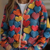 Valentino | Cardigan da donna in maglia lavorata con applicazioni a cuore
