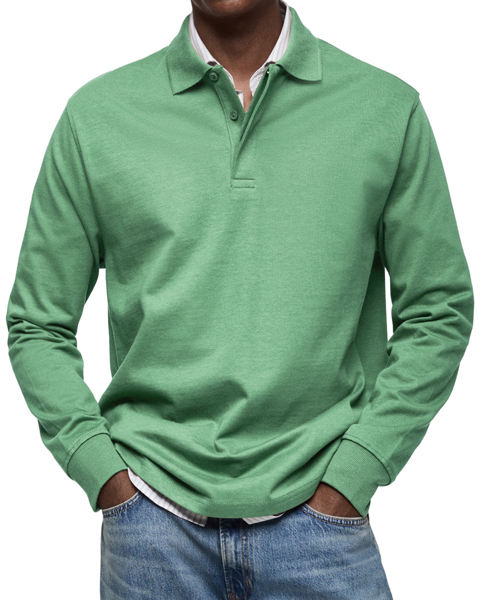 Alex™ - Polo casual a maniche lunghe