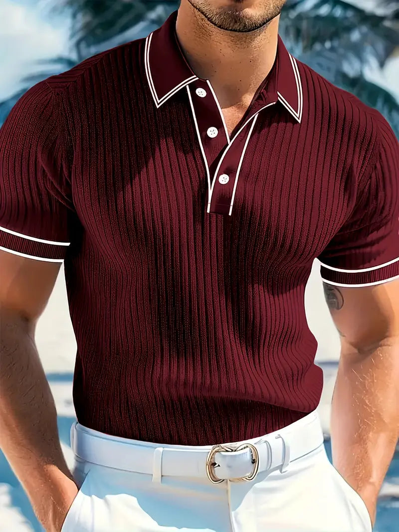 Emilio™ - Polo sartoriale a coste da uomo