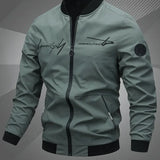 Finn - Bomber casual da uomo con lettera ricamata
