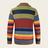 James | Cardigan da uomo a righe con bottoni