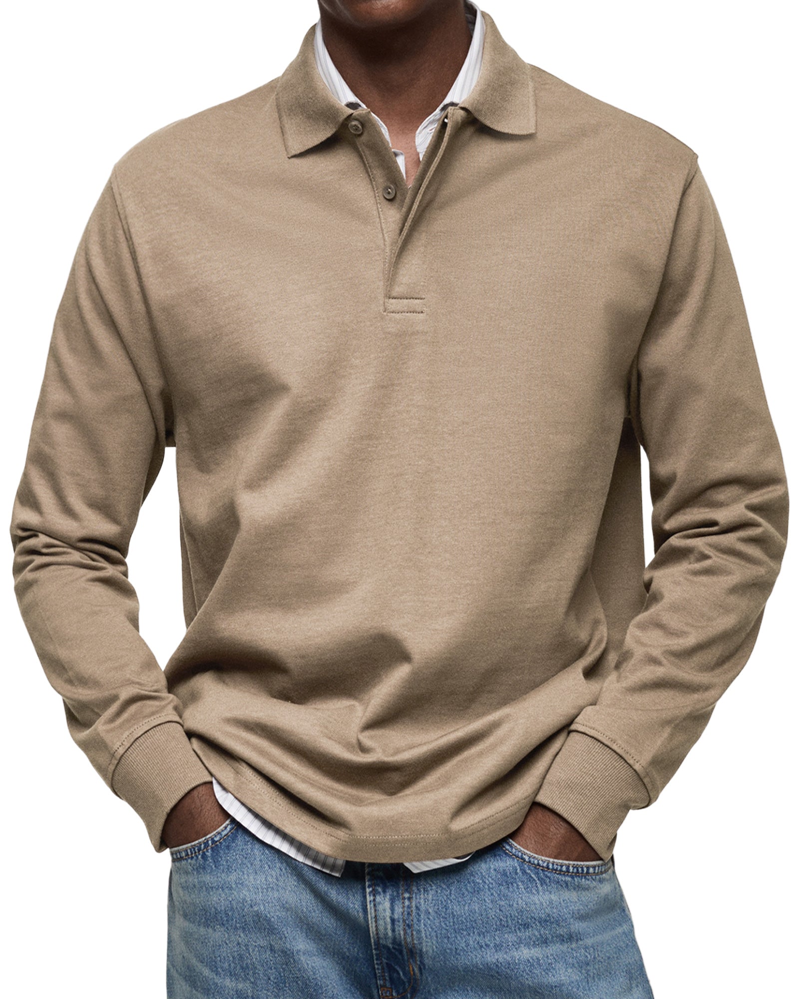 Alex™ - Polo casual a maniche lunghe