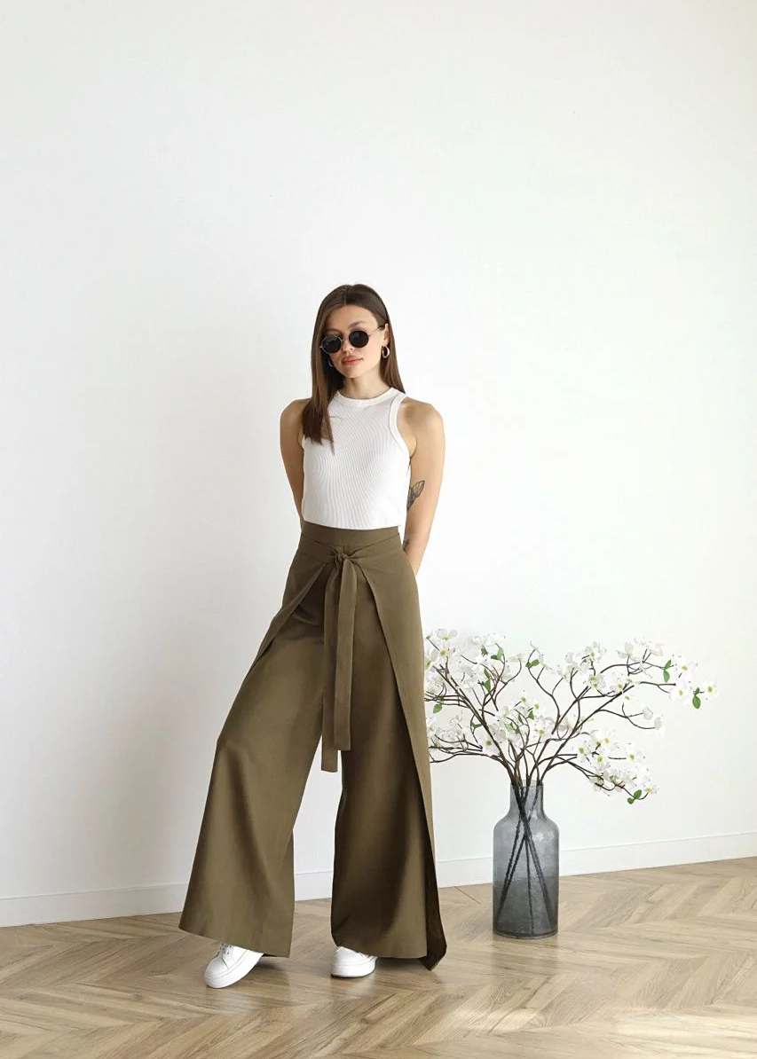 Marika™ - Pantaloni larghi in lino