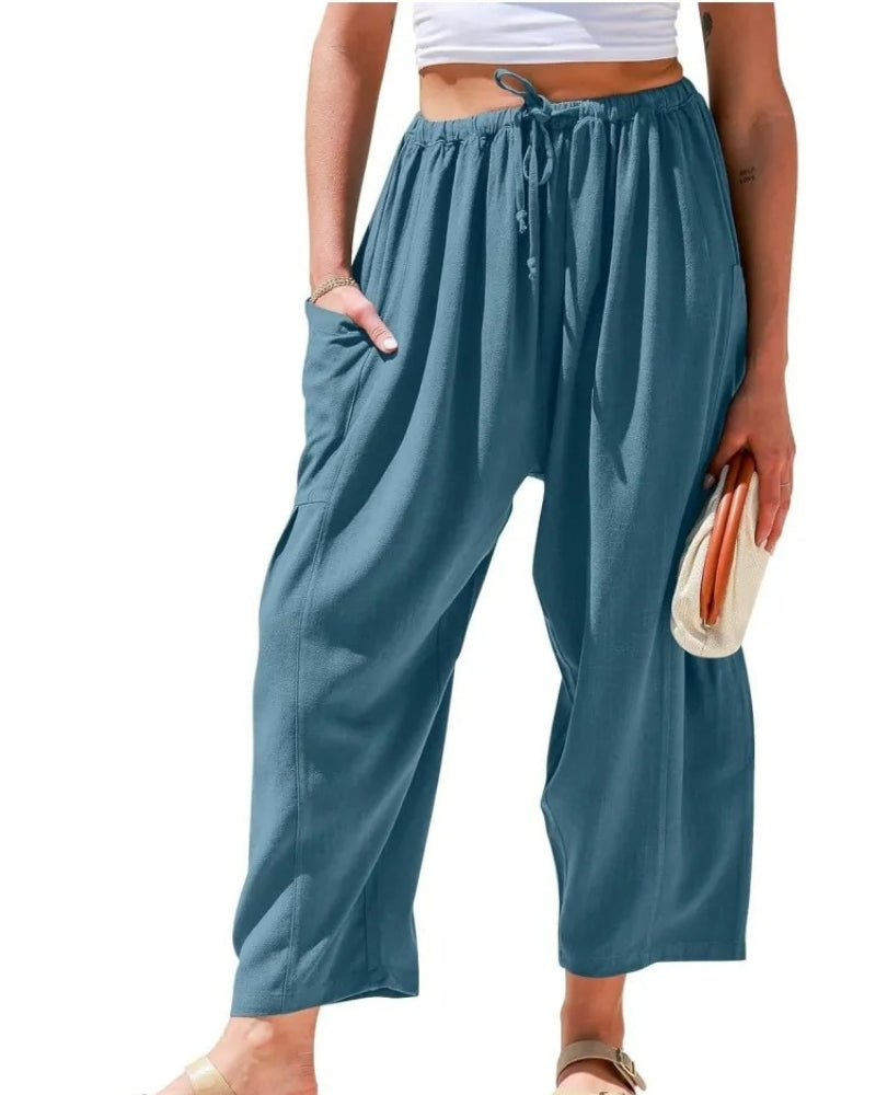 Sabrina™ - Pantaloni larghi in lino
