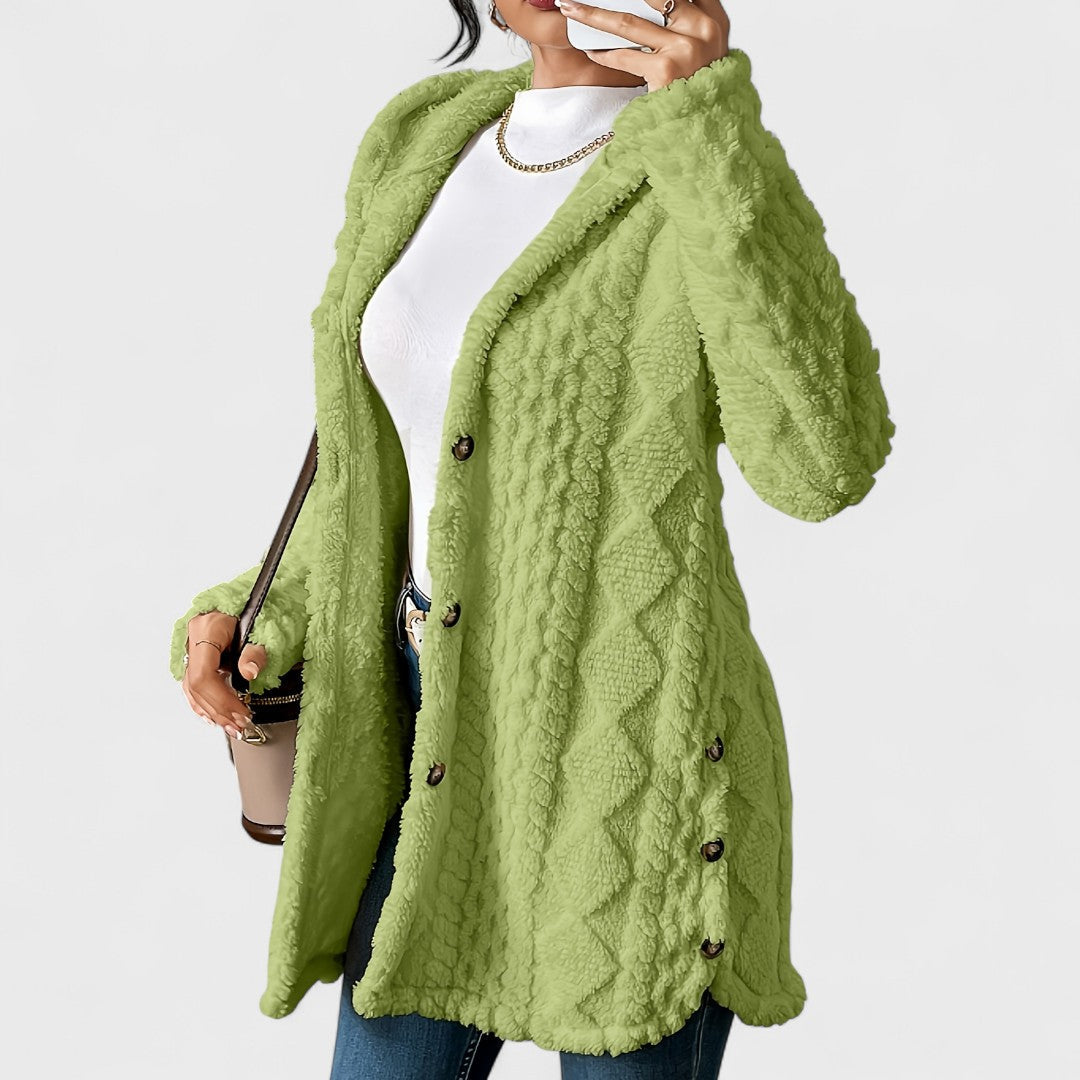 Elżbieta - Cardigan con Cappuccio Caldo