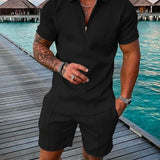 LEON | COMPLETO POLO E SHORTS COLOR NERO MEZZANOTTE