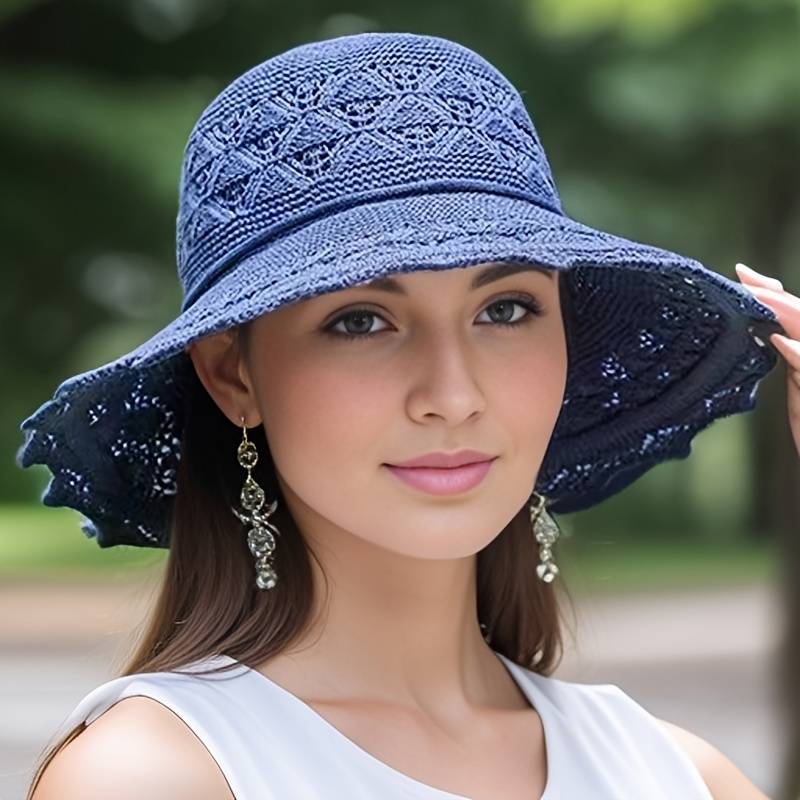 Cappello da sole pieghevole a tesa larga