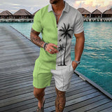 NICO | SET POLO E PANTALONCINI CON PALME E COCCO