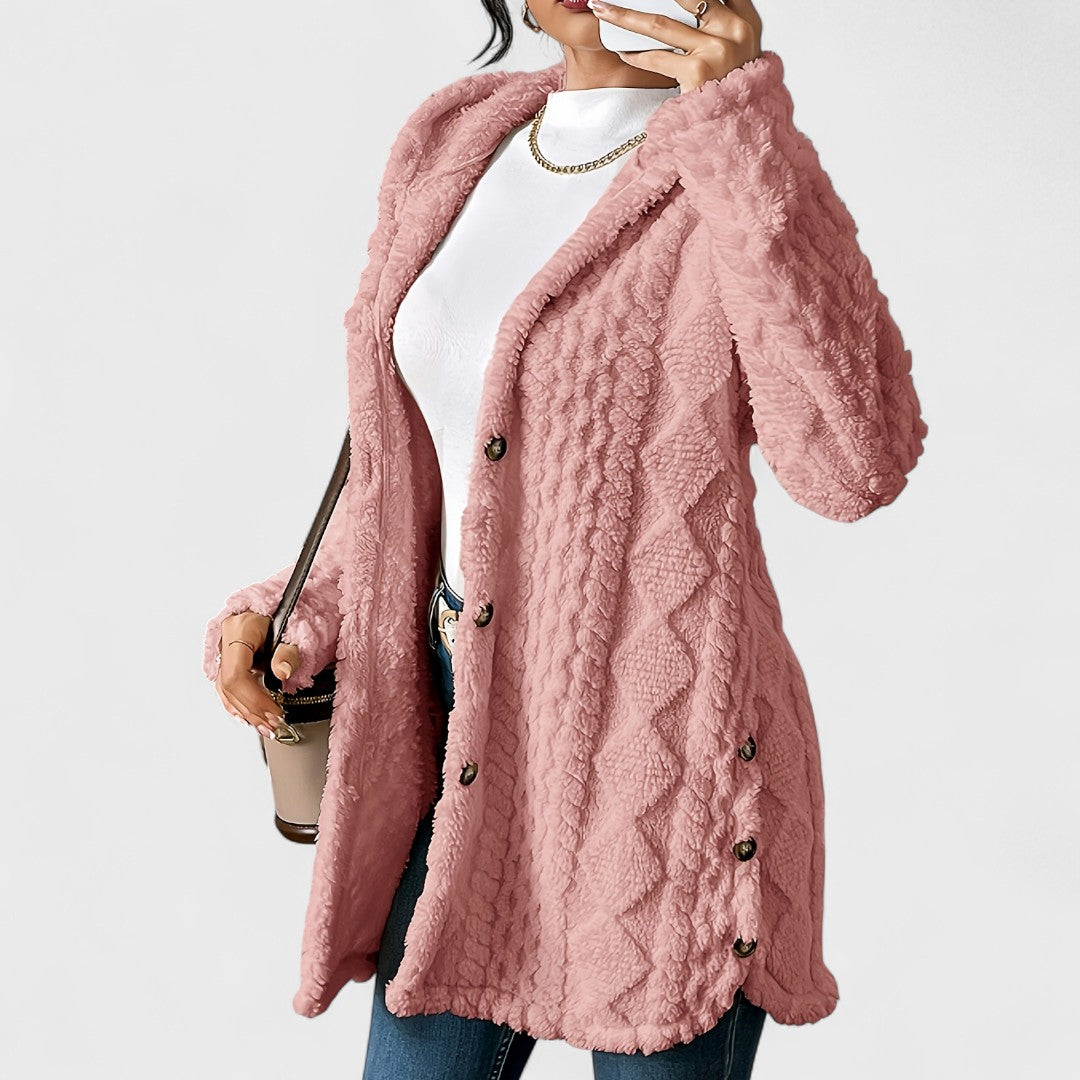 Elżbieta - Cardigan con Cappuccio Caldo