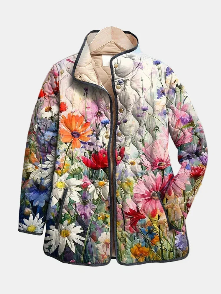 Kaia | Incantevole Giacca Primaverile Trapuntata in Stile Vintage