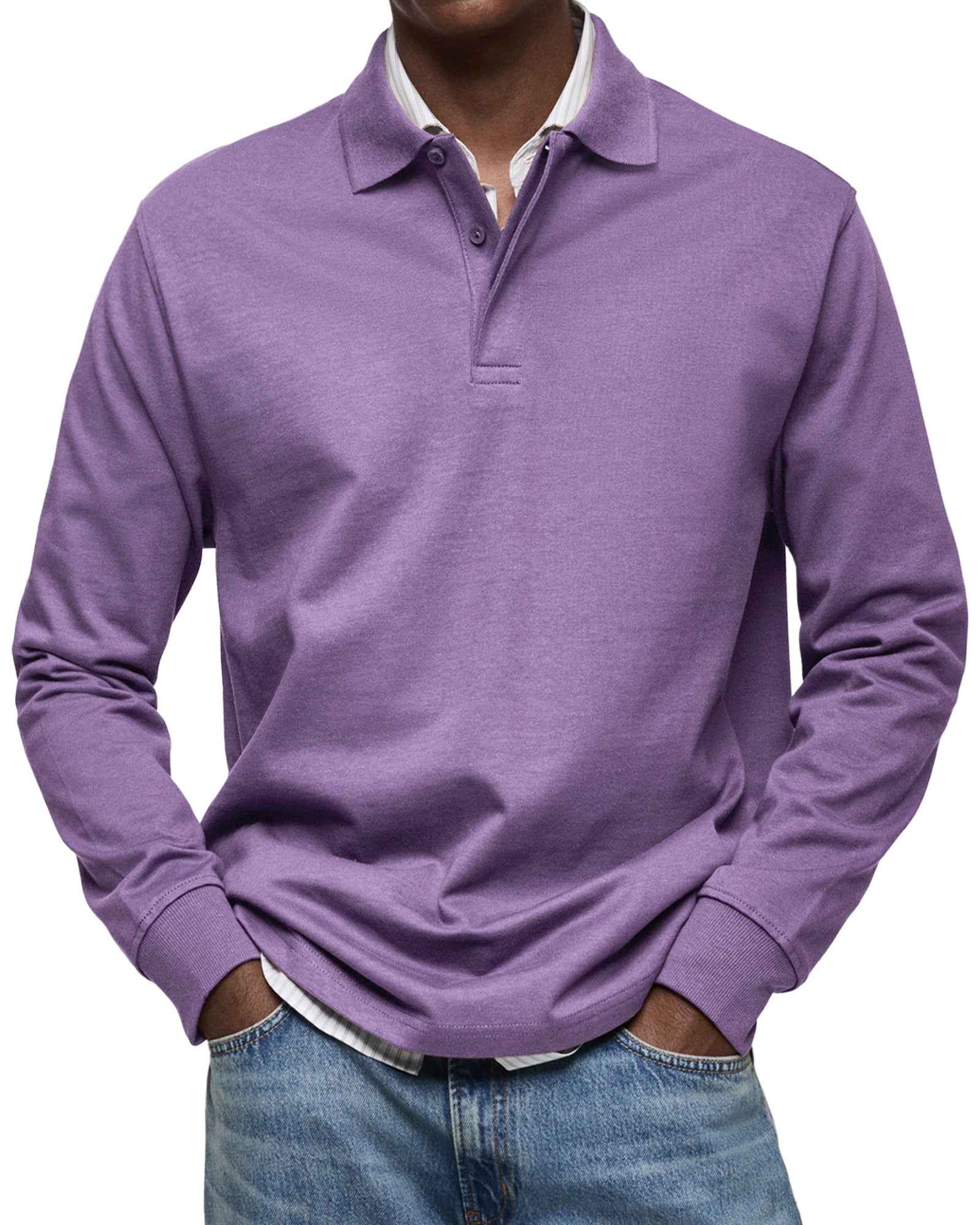 Alex™ - Polo casual a maniche lunghe