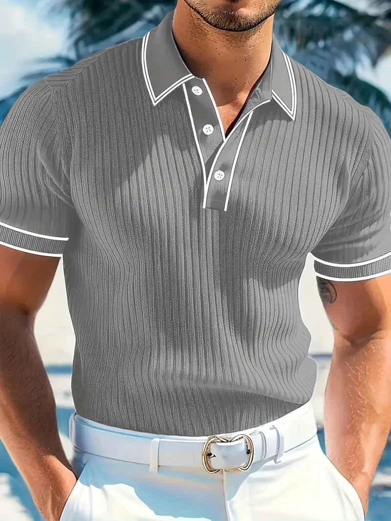 Emilio™ - Polo sartoriale a coste da uomo