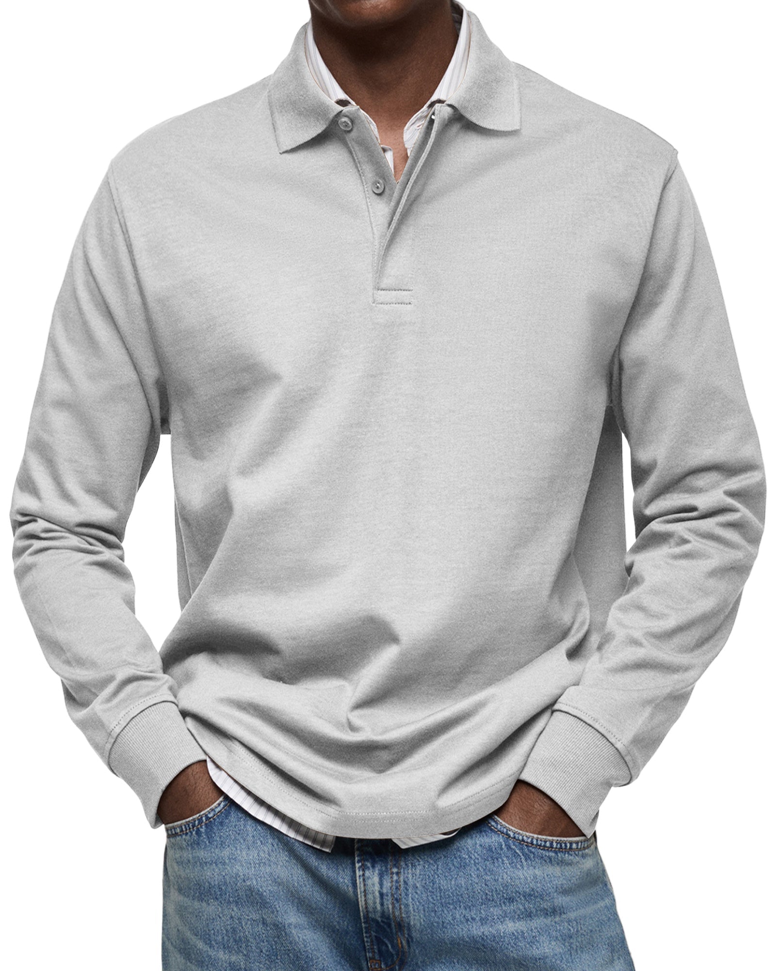 Alex™ - Polo casual a maniche lunghe