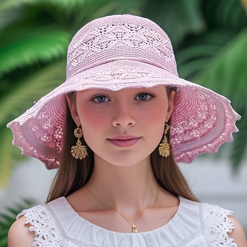 Cappello da sole pieghevole a tesa larga