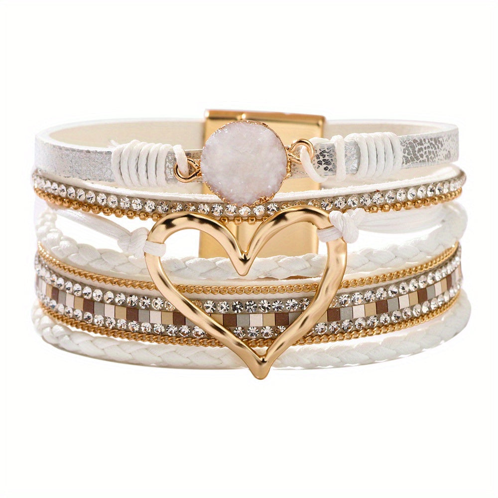 Bracciale Boho Multistrato in Pelle
