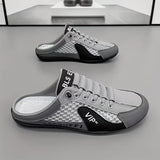 Sneakers slip-on da uomo color block con retro scoperto