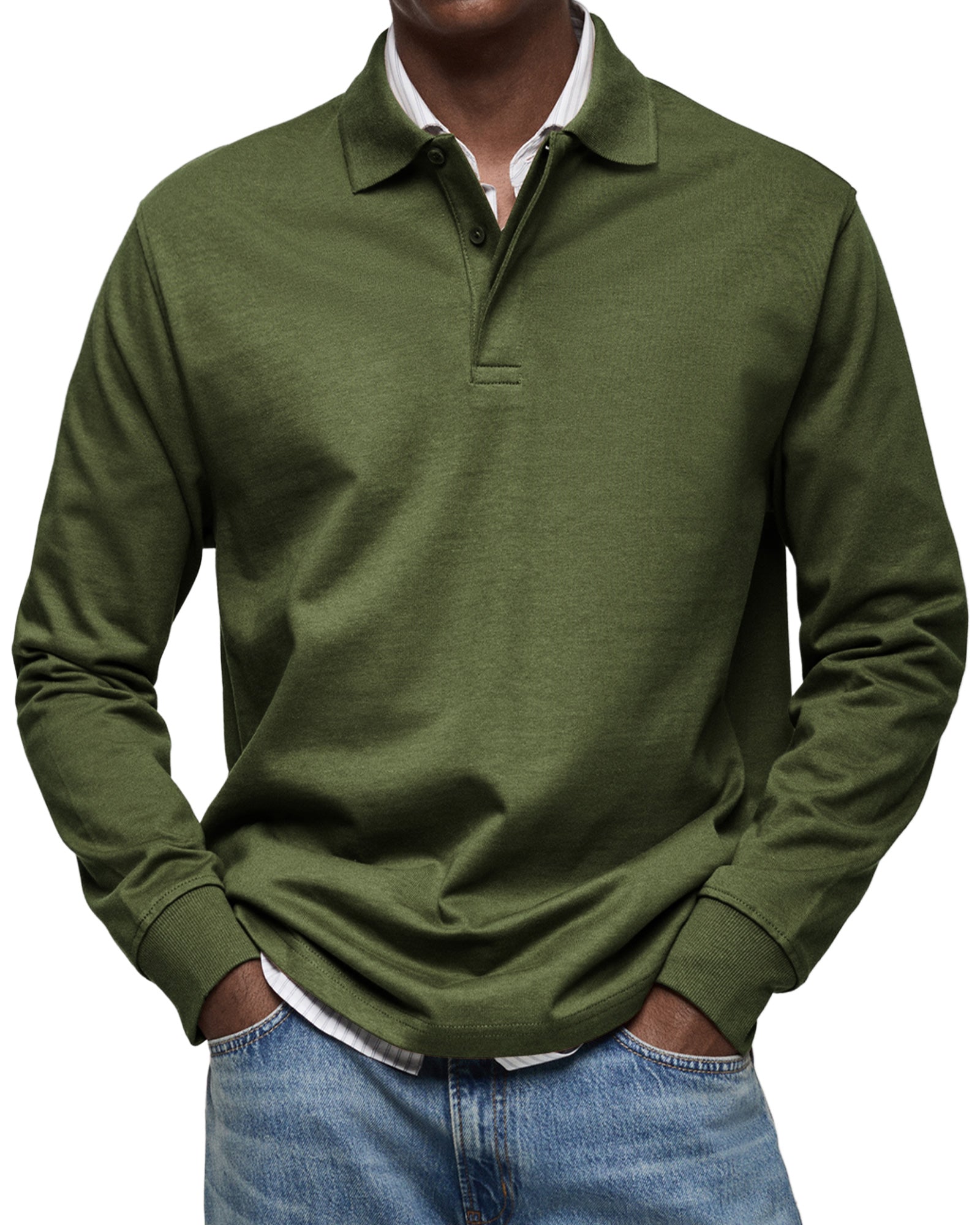 Alex™ - Polo casual a maniche lunghe