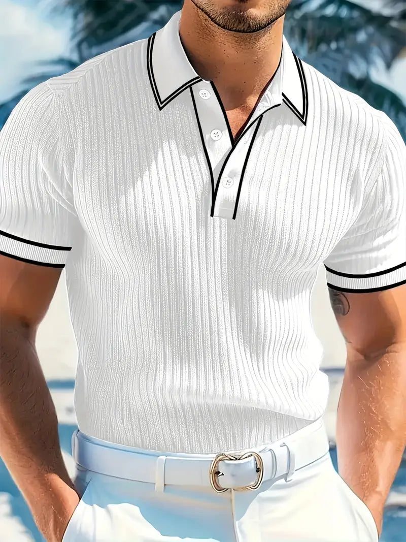 Emilio™ - Polo sartoriale a coste da uomo