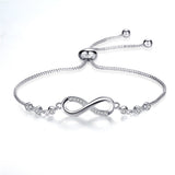 Bracciale regolabile chic in oro rosa a forma di infinito