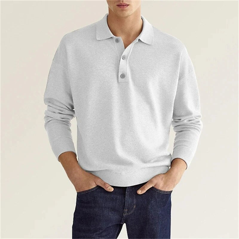 JAMES - ELEGANTE POLO DA UOMO A MANICHE LUNGHE
