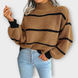 Grażyna – Maglione con Collo Alto a Righe