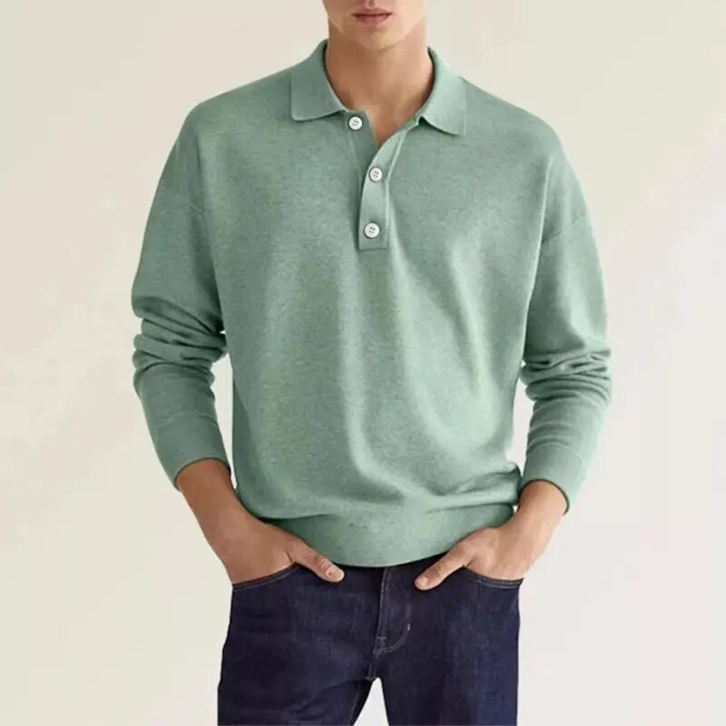 JAMES - ELEGANTE POLO DA UOMO A MANICHE LUNGHE