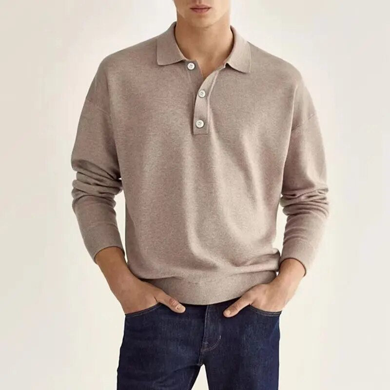 JAMES - ELEGANTE POLO DA UOMO A MANICHE LUNGHE