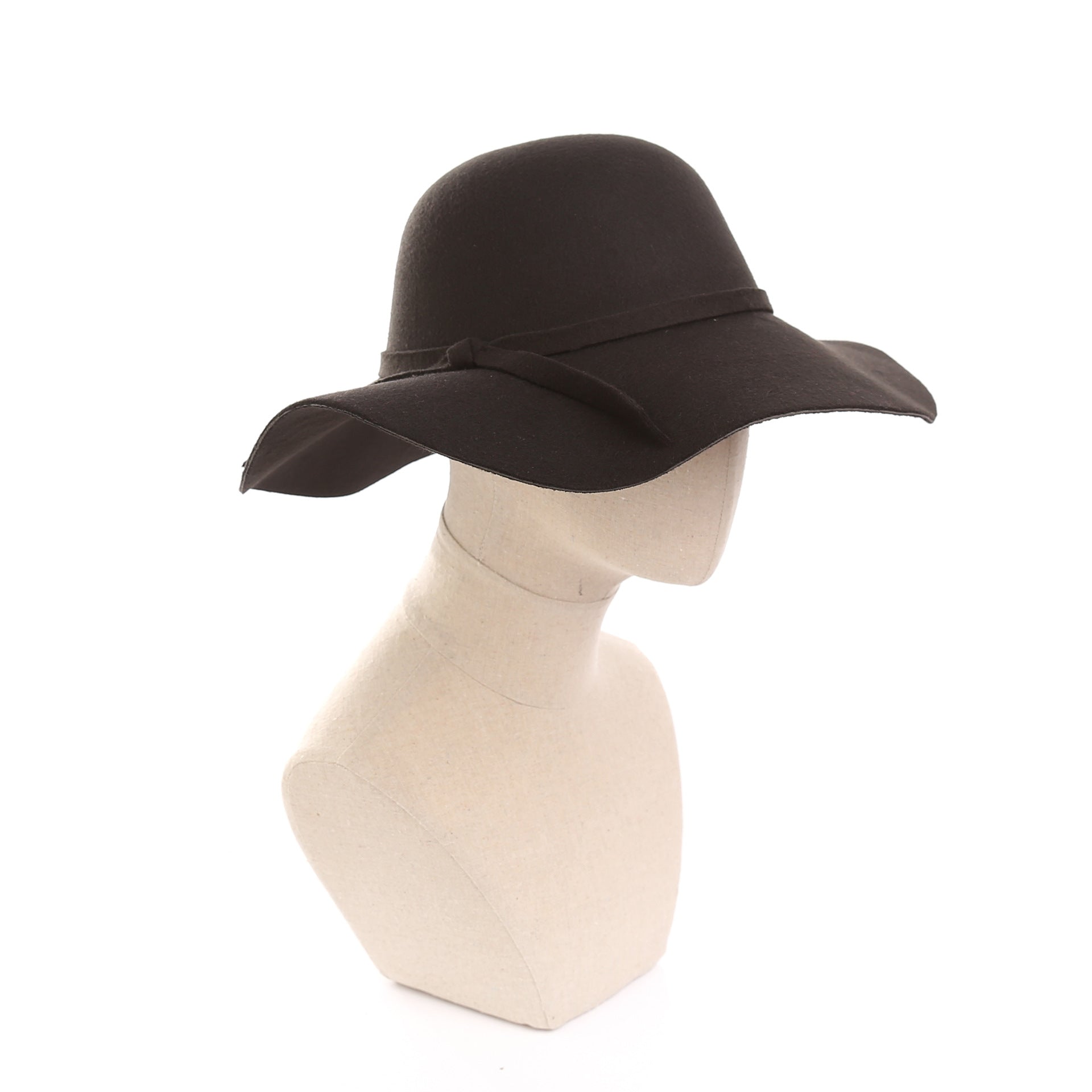 Cappello parasole da donna a tesa larga con cinturino elastico