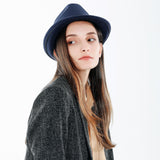 Cappello fedora da donna con nastro