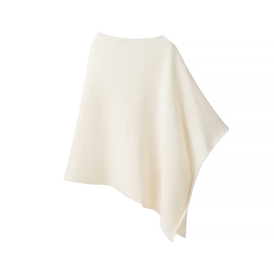 Poncho-sciarpa da donna con bordo elasticizzato