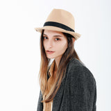 Cappello fedora da donna con nastro