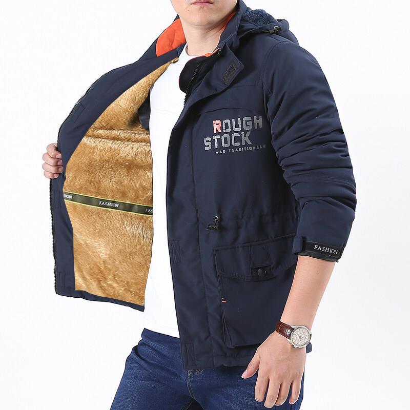 Parka da uomo con cappuccio e tasche