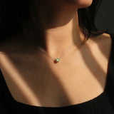 Collana Solitaire Elegante con Cristallo