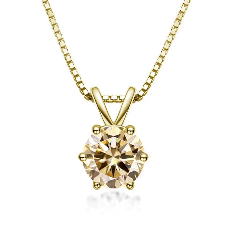 Collana Solitaire Elegante con Moissanite