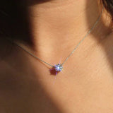 Collana Solitaire Elegante con Cristallo