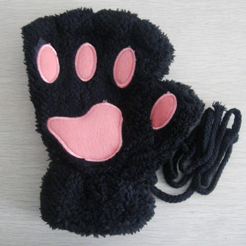 Kitty | Guanti senza dita con impronta di zampa