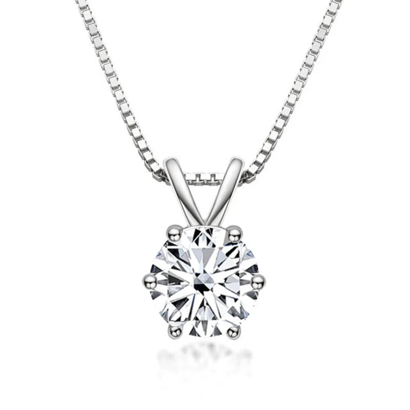 Collana Solitaire Elegante con Moissanite