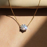 Collana Solitaire Elegante con Cristallo