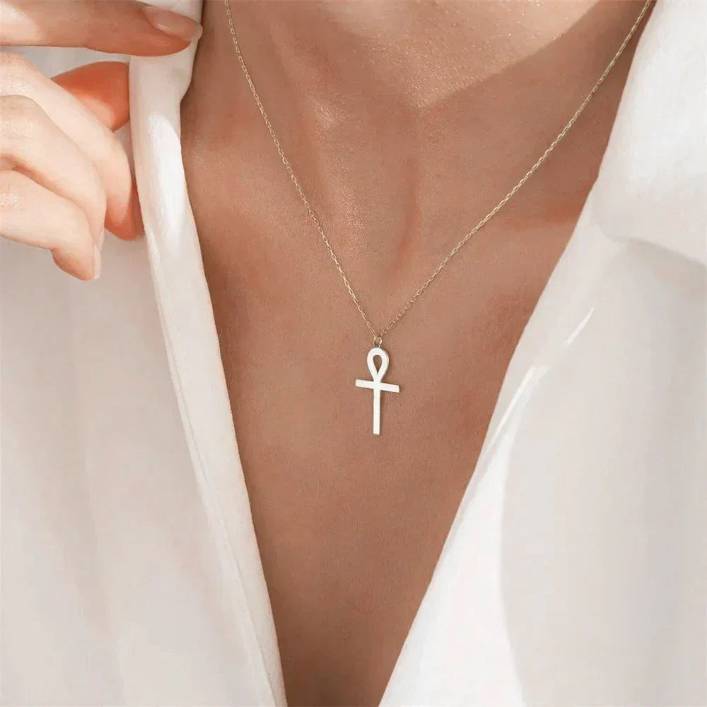 Collana con Pendente Ankh Dorato